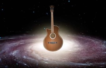 Space Time Guitar on a 12 String Acoustic Fingerstyle with Animations by Guitarist Jams Ylia Callan