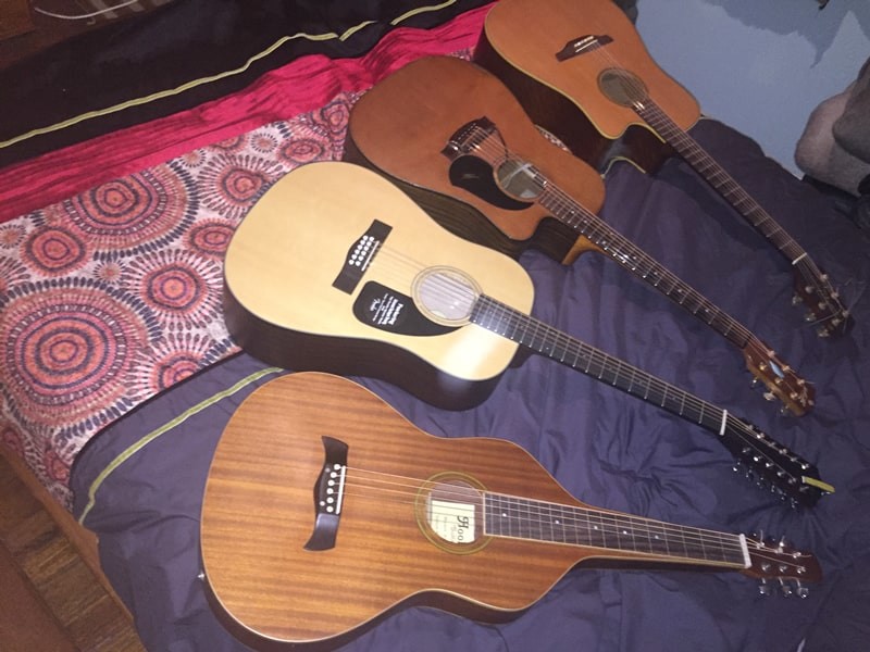 My acoustic array of epic guitars