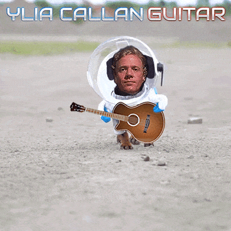Ylia Callan Guitar Dog Boom Animated Gif